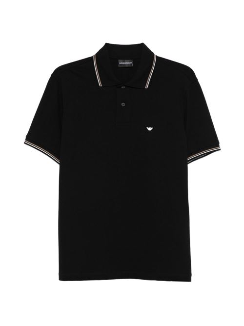 Polo uomo Emporio Armani nera con logo EMPORIO ARMANI | EM004606AF23090UC001